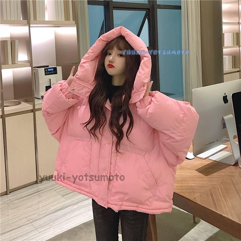 ダウン コート ジャケット ショート丈 もこもこ アウター かわいい フード付き パステルカラー ピンク パープル グリーン 無地 おしゃれ オーバーサイズ 大きめ Ll0915 Mswmo139 四元優希 通販 Yahoo ショッピング