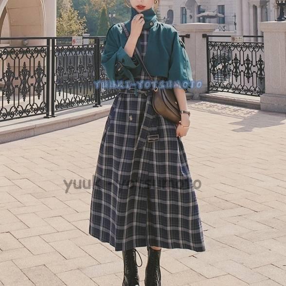 アウター レディース コート ロング トレンチコート チェック柄 切り替え バイカラー 秋カラー 緑 大人可愛い きれいめ 長袖 トラッド ウインドブレーカー 無地 Ll0915 Mswmo19 四元優希 通販 Yahoo ショッピング