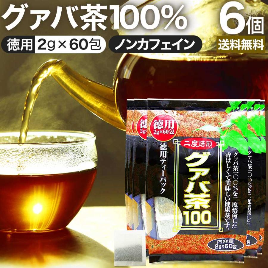 1314円 激安通販専門店 グァバ グァバ茶 グアバ グアバ茶 ガバ茶 ガバちゃ 茶葉 ティーパック ティーバッグ ダイエット 2g 60包 6個セット 送料無料 宅配便 1314円 激安通販専門店 グァバ グァバ茶 グアバ グアバ茶 ガバ茶 ガバちゃ 茶葉 ティーパック ティーバッグ ダイエット 2g 60包 6個セット 送料無料 宅配便