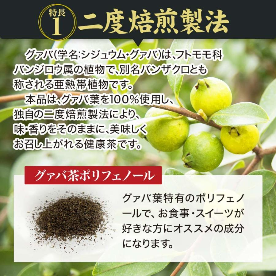 訳あり グァバ グァバ茶 グアバ グアバ茶 ガバ茶 ガバちゃ 茶葉 ティーパック ティーバッグ アウトレット 2g*60包 賞味期限2024年7月以降 送料無料 宅配便｜yuukiseiyaku｜04