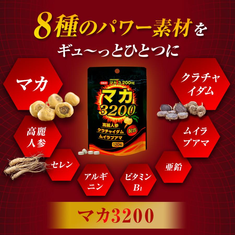 訳あり サプリ サプリメント 男性 マカ アルギニン 亜鉛 アウトレット 120粒*3個セット 約60〜90日分 賞味期限2024年9月以降 送料無料 メール便｜yuukiseiyaku｜04