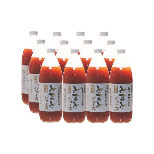 有機家の無農薬トマトジュース　 無塩「食塩無添加」北海道江本自然農園　１Ｌ×１２本  国産ストレートタイプ　_1