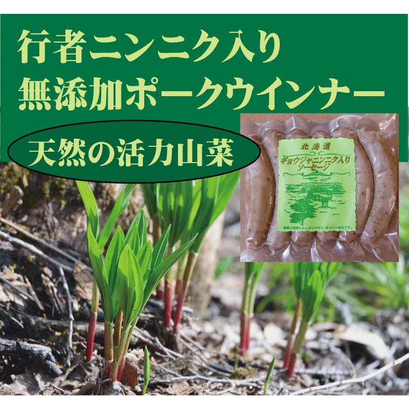 行者にんにく入りウインナーソーセージ25g×6本 国産「北海道標津産