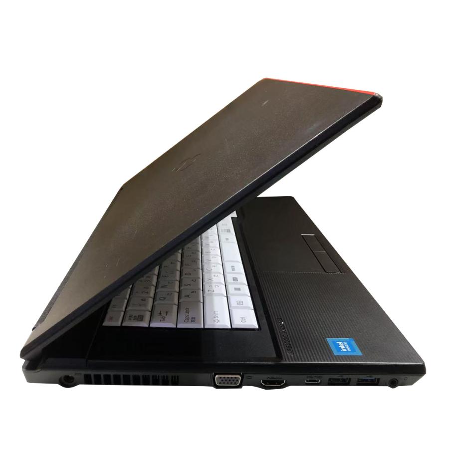【USB無線マウス付属】中古ノートパソコン 15.6インチ Windows11 富士通 LIFEBOOK A5512 Celeron 7305 第12世代 メモリ8GB SSD256GB DVD BLUETOOTH WPS2搭載の画像