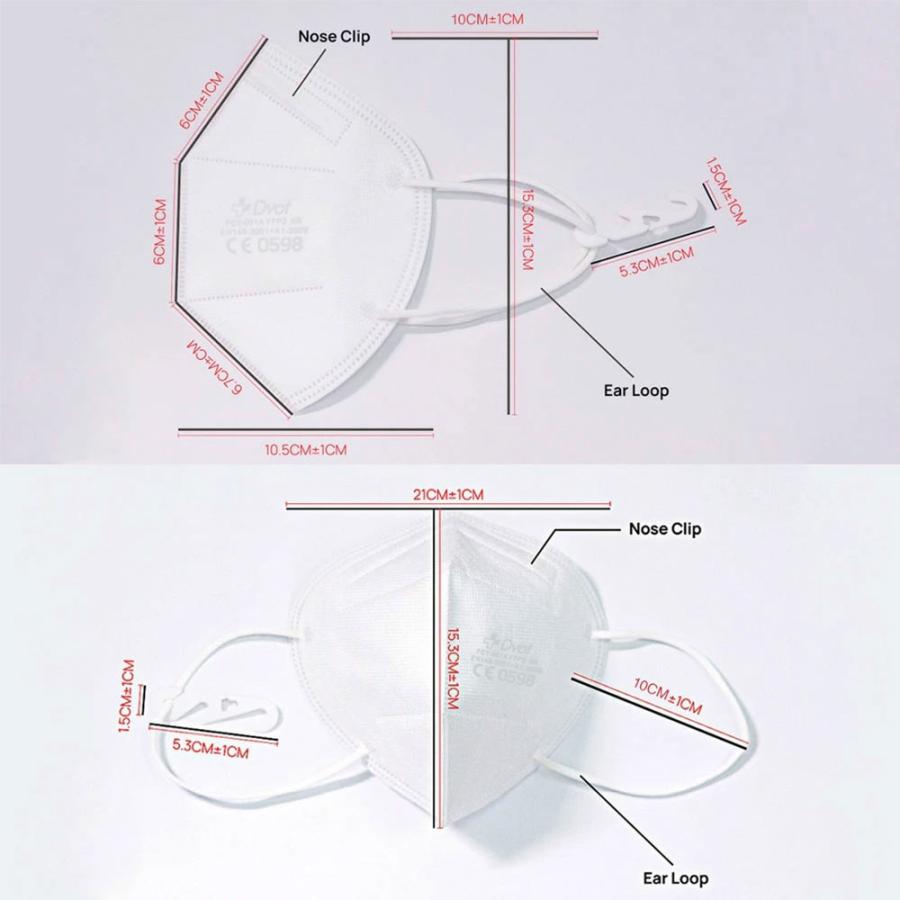 50枚 KN95 マスク CE/最高FFP2認証済 米国N95同等  n95 mask kn95 mask 不織布 PM2.5対応 5層構造 3Ｄ加工  花粉対策 風邪予防  個装タイプ  ホワイトフック付｜yuuman-seore｜04