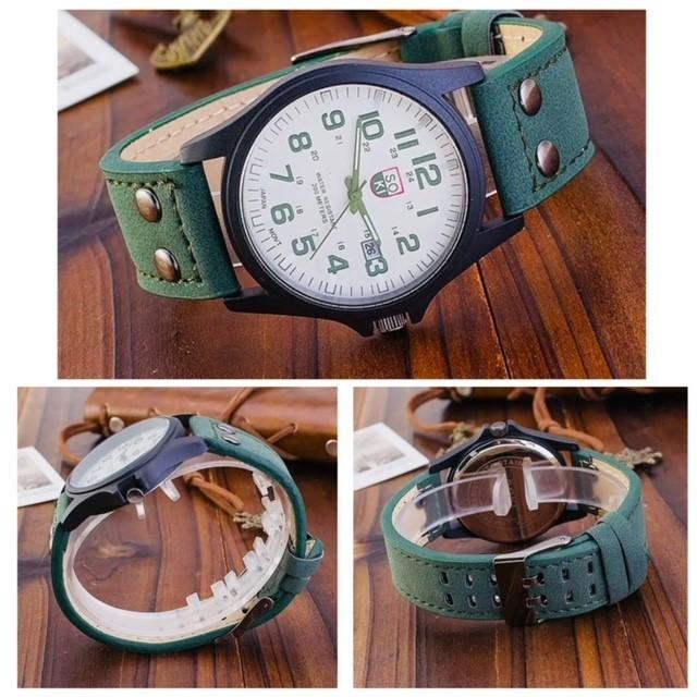 腕時計 時計 ツートン アナログ メンズ クォーツ レザーベルト 高品質