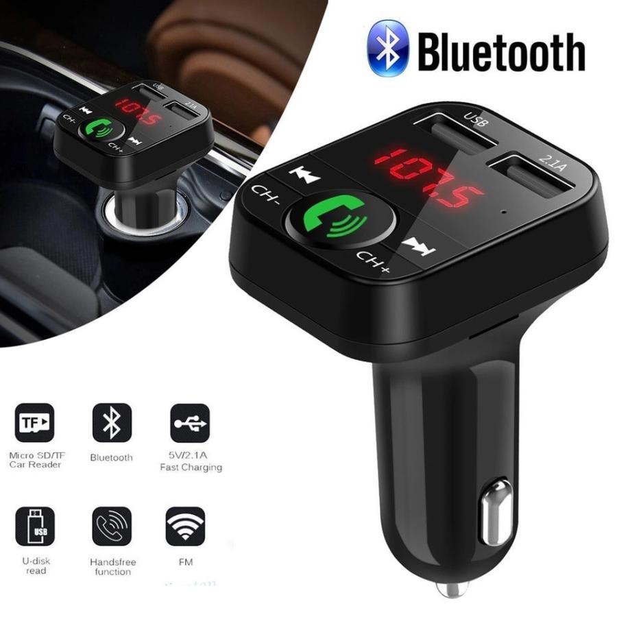 2 FMトランスミッター  Bluetooth 充電器　充電　音楽再生　ハンズフリー　スマホ シガーソケット　SDカード　 USB 　無線 車載 車内 カーアクセサリー｜yuumart25｜02