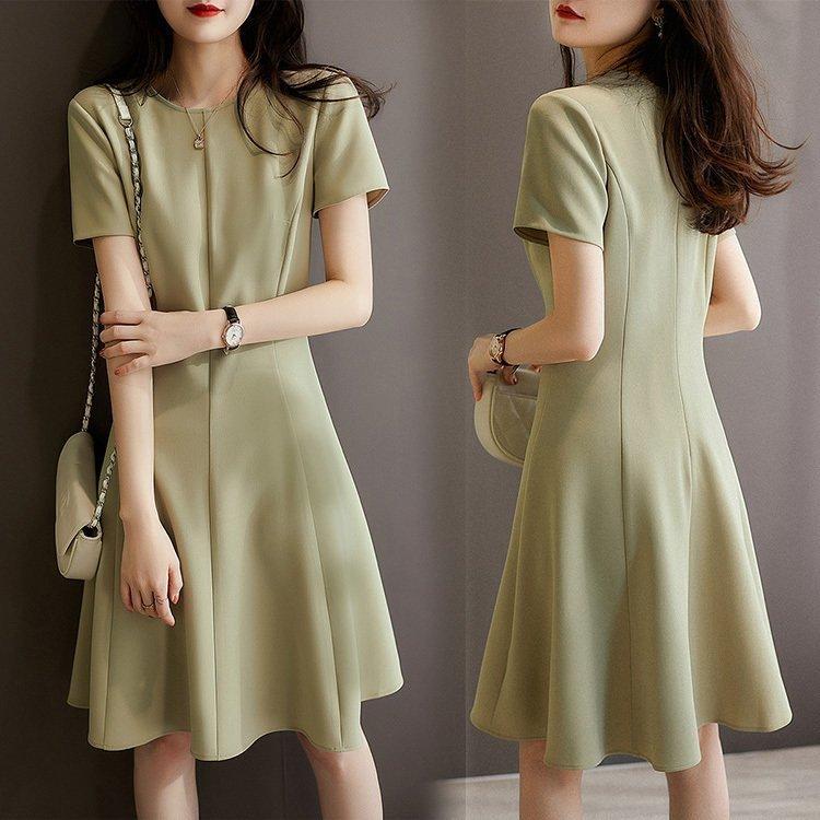 ワンピース レディース 40代 きれいめ 膝丈ワンピース 春夏 半袖ワンピース 無地 マーメイドスカート オシャレ韓国風 大人 ゆったり 着痩せ 30代 9jacze956o レディースファッション Sprintmart Com