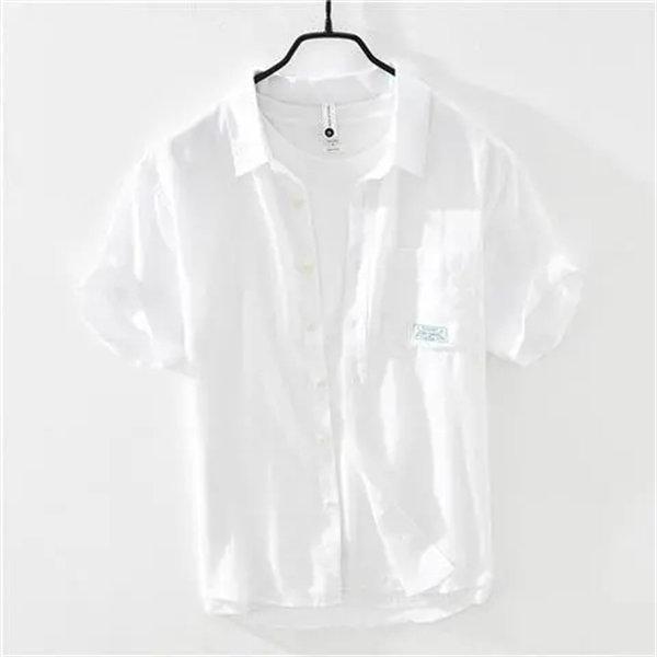 半袖シャツ メンズ 半袖 夏服 トップス 無地シャツ カジュアルシャツ ゆったりシャツ 涼しい 夏サマー おしゃれ 父の日 ギフト 大きいサイズ｜yuuu-store｜02