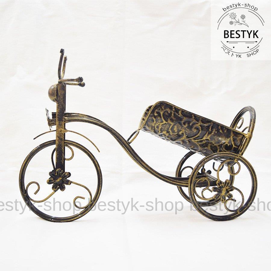 ワインボトルスタンド、ワインラック、卓上アート鉄三輪車形状自転車形状ディスプレイとバーカウンターの家の装飾｜yuuu-store｜02
