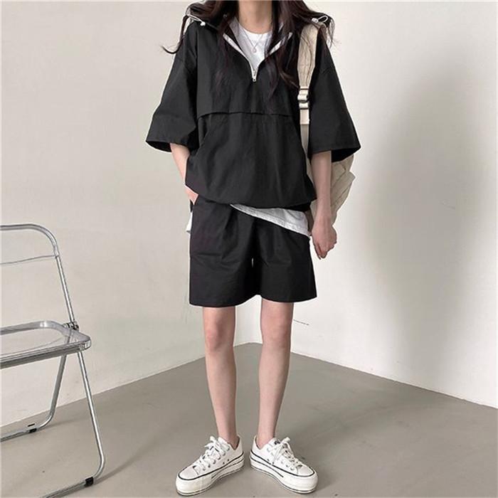 セットアップ レディース 夏服 半袖パーカー ショートパンツ セットアップ レディース 夏服 半袖パーカー ショートパンツ