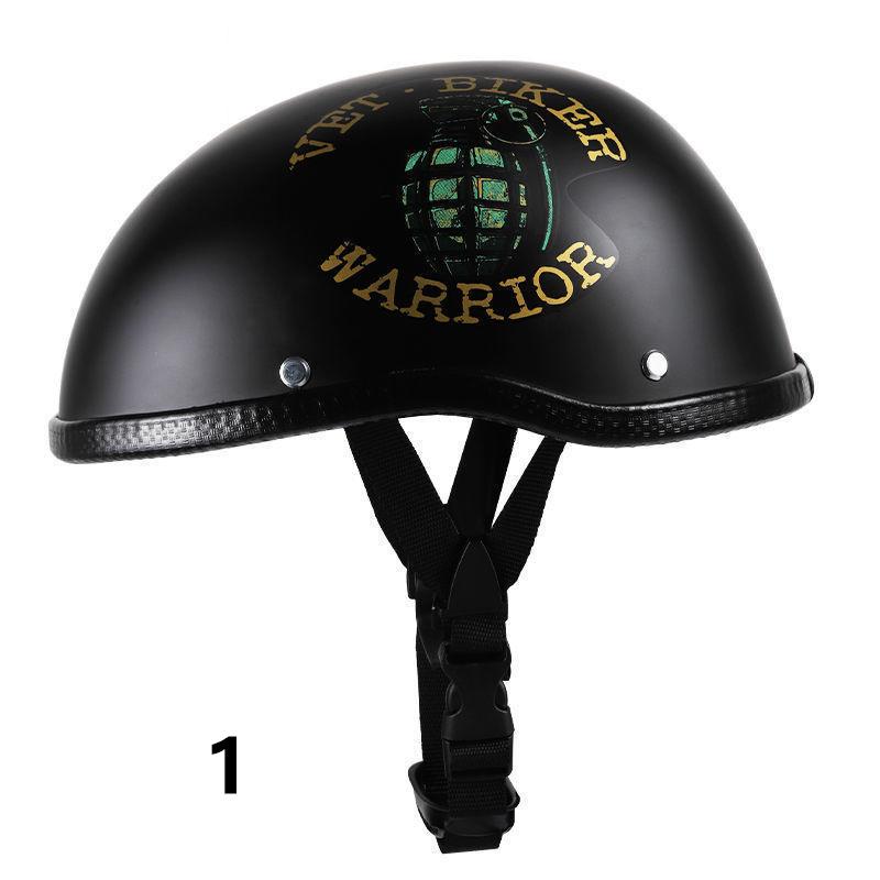 マーケティング 在庫処分 レトロハーレー バイク用ヘルメット ジョッキー ハーフヘルメットバイクヘルメット ハーフヘルメット半キャップ 半ヘル レトロ Tronadores Com