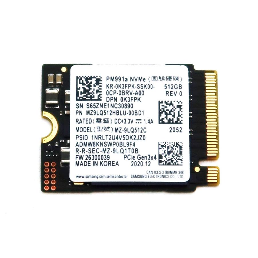 SAMSUNG PM991A MZ-9LQ512C 512GB M.2 2230 NVME PCIE 3.0 X4 SSD