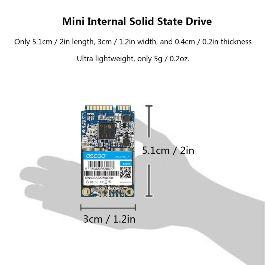 送料無料 OSCOO mSATA 6 ギガバイト/秒 60 ギガバイト 120 ギガバイト 240 ギガバイト内部ソリッドステートドライブミニ mSA_4