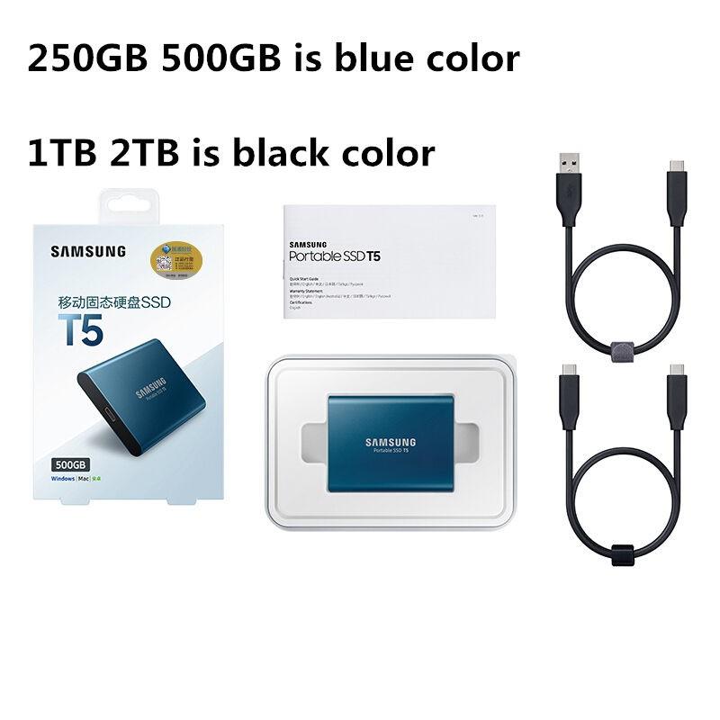 全国送料無料 PC HDD サムスン T5 SSD HDD ギガバイト 500 ポータブルトップオリジナルギガバイト外部 HD ドライブ USB 3.0 SSD 500 デスクトップノート Pc 用 P_5