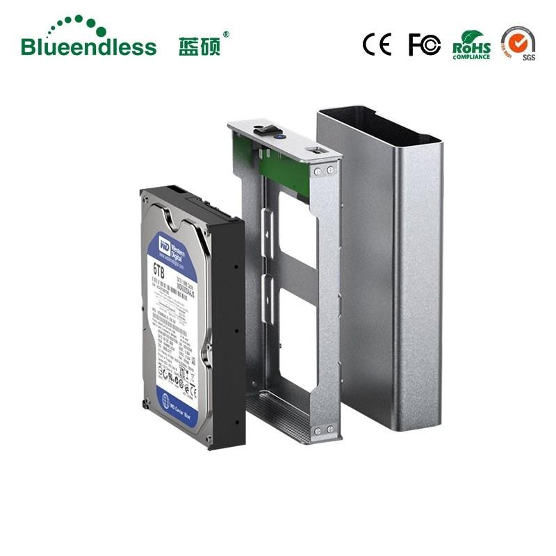 全国送料無料 PC HDD Blueendlessフルアルミhdd 3.5 hddエンクロージャタイプ-c hddボックス3.5 sata usb 3.0外付けハードディスクケース用mac/windowsシステム_5
