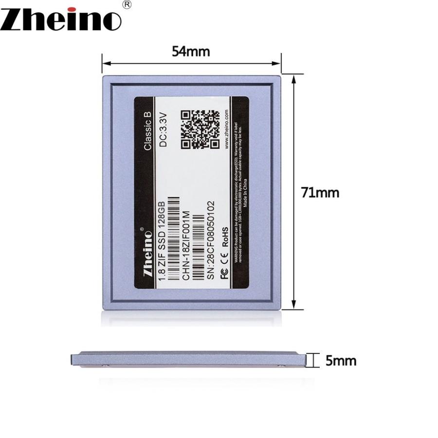 送料無料 Zheino ZIF CE 128 ギガバイト SSD 2D MLC 1.8 インチ 5 ミリメートルハードドライブ Macbook Air