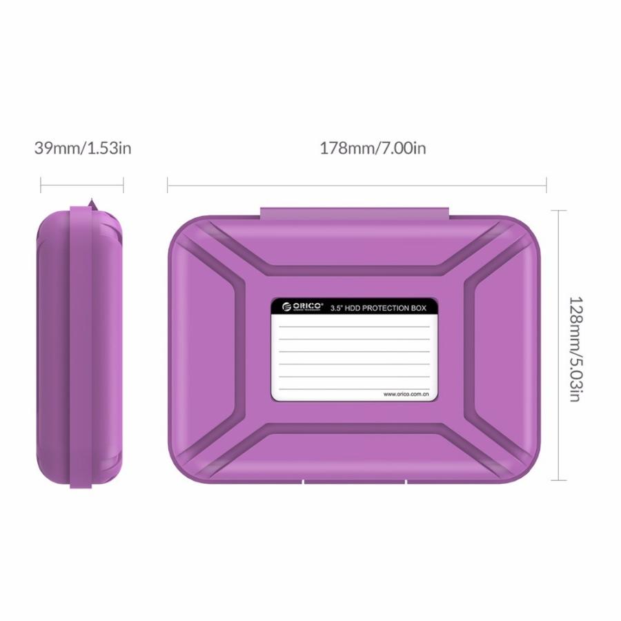 全国送料無料 PC HDD オリコ PHX-35 シンプルな HDD 保護ボックスケースカバーのための 3.5 "HDD ケース防水機能 (5 ピースあたりパッケージ)