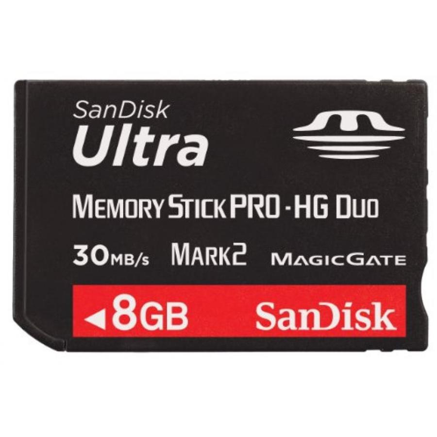 全国送料無料 パソコン ストレージ サンディスクのフラッシュ 8 GB メモリースティック PRO デュオ フラッシュ メモリ カード SDMSPDH-008 G, ブラック