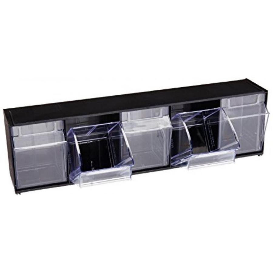 全国送料無料 パソコン ストレージ Deflecto 20504OP 5 箱水平傾斜箱ストレージ ・ システム, 23 5/8 w x 5-1/4d x 6-1/2 h, ブラック