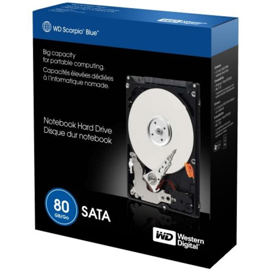 全国送料無料 パソコン ストレージ ウエスタン デジタル 80 GB 5400 回転 8 MB の SATA 2.5 インチ ノートブック ハード ドライブ WD800BEVT (さそり座ブルー