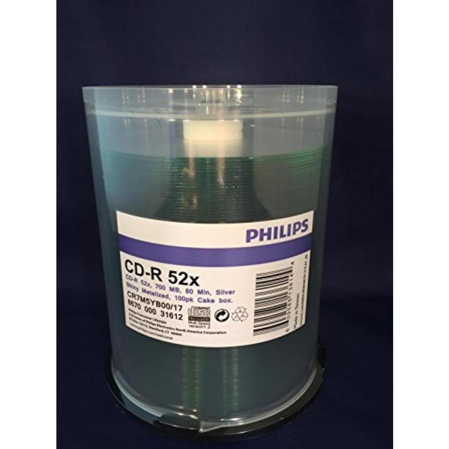 全国送料無料 パソコン ストレージ フィリップス 52 倍速 CD-R メディア - 700 メガバイト-120 mm スタンダード - 100 パック ケーキ ボックス