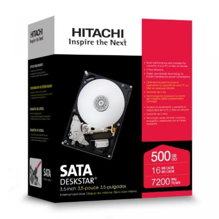 全国送料無料 パソコン ストレージ HGST Deskstar 3.5 インチ 500 GB の 7200 RPM SATA II 16 MB キャッシュ内蔵ハード ドライブ (0S00161)