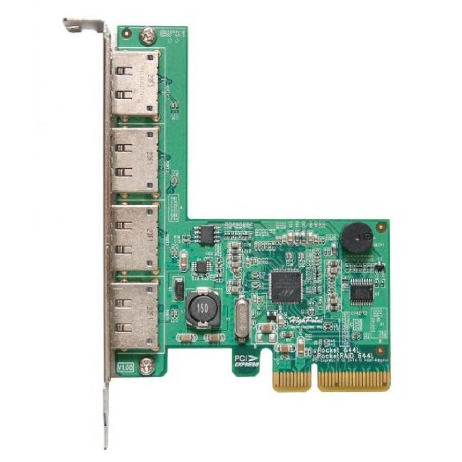 全国送料無料 パソコン PC SSD ソリッドステートドライブ HighPoint ロケット 644 L 4 SATA ポート PCI エクスプレス 2.0 x4 6 Gb/秒の SATA ホスト