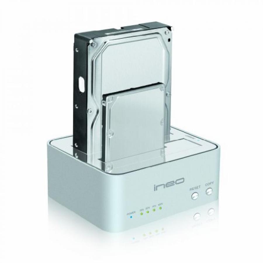 全国送料無料 パソコン ストレージ 2.5 インチと 3.5 インチの HDD と SSD の Ineo - NA321UPLUS USB 3.0 SATA III ハード ドライブのドッキング ステーション