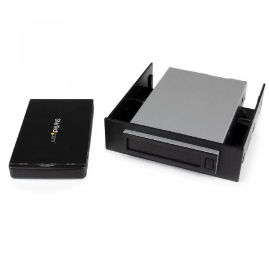 全国送料無料 パソコン ストレージ StarTech.com リムーバブル 2.5 SATA ハード ドライブのエンクロージャ ・ 3.5/5.25 ベイ 2.5 SATA