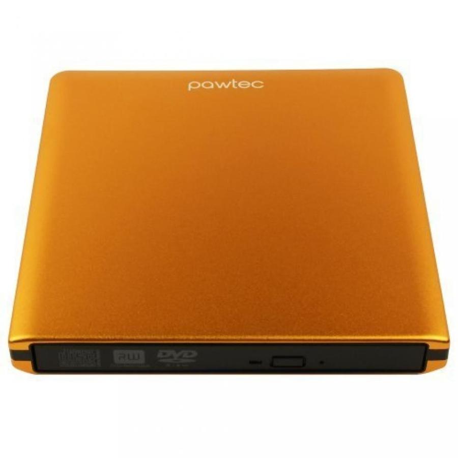 トップゲーム 全国送料無料 パソコン ストレージ Pawtec 署名外付け USB 3.0 X の DVD-RW ライター光アルミ 8 ドライブ ライトスク ライブ - オレンジ