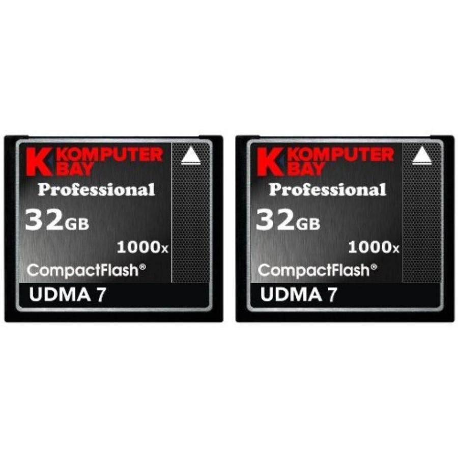 全国送料無料 パソコン ストレージ KOMPUTERBAY 2 パック - 32 GB コンパクト フラッシュ カード専門 CF 1000 150 MB/s 極端な倍速 UDMA 7 生の 32 GB