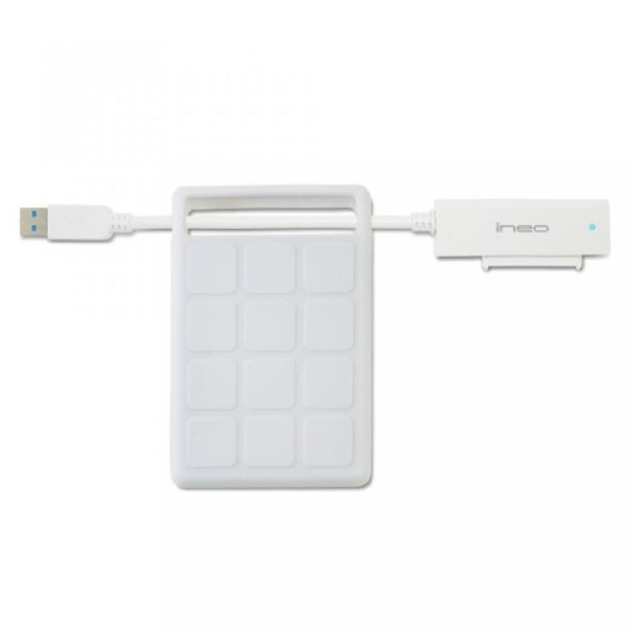 全国送料無料 パソコン ストレージ Ineo NA218UPLUS WT USB 3.0 ケーブル SATA III と 2.5 インチ SSD と HDD の保護スリーブには無料ツールしUSB 電源