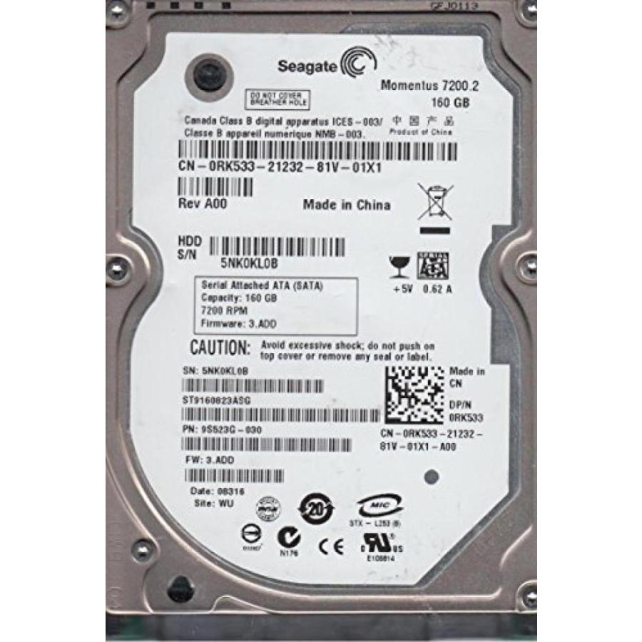 全国送料無料 パソコン ストレージ ST9160823ASG5NK呉シーゲイト 160 ギガバイトの SATA 2.5 FW 3.ADD 9S523G 030 PN ハード ドライブ