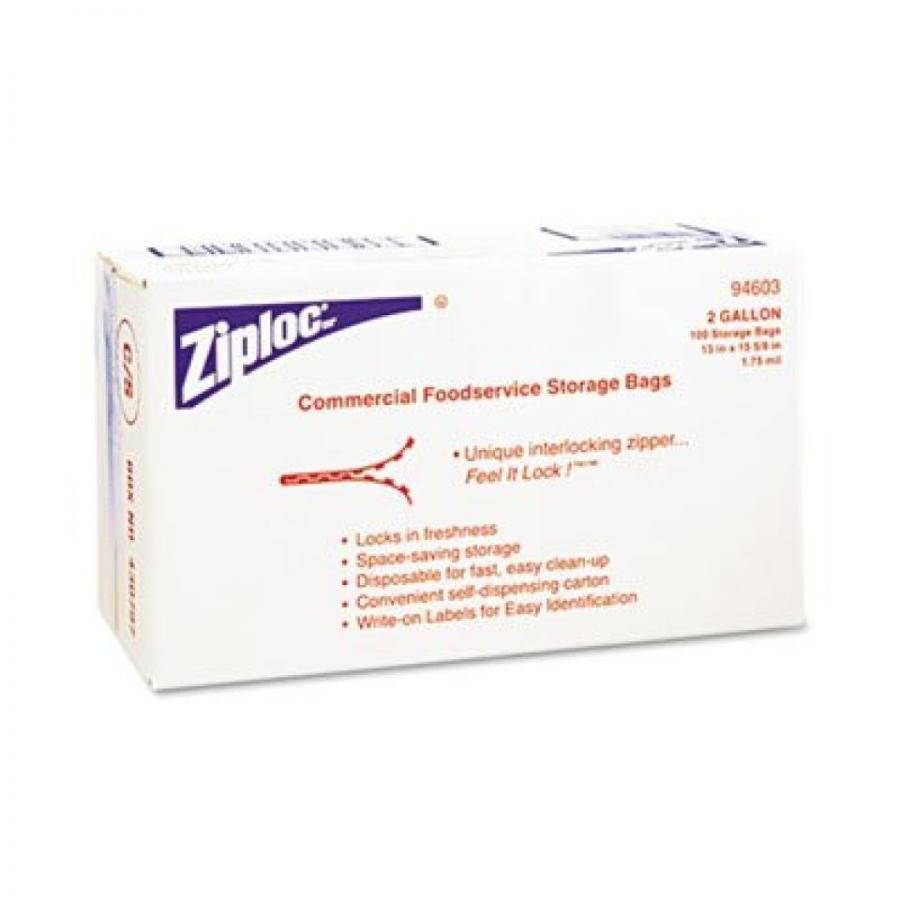 全国送料無料 パソコン ストレージ Ziploc? ダブル ジッパー袋プラスチックギャル 2明確な w/書き込みのパネル100/カートン