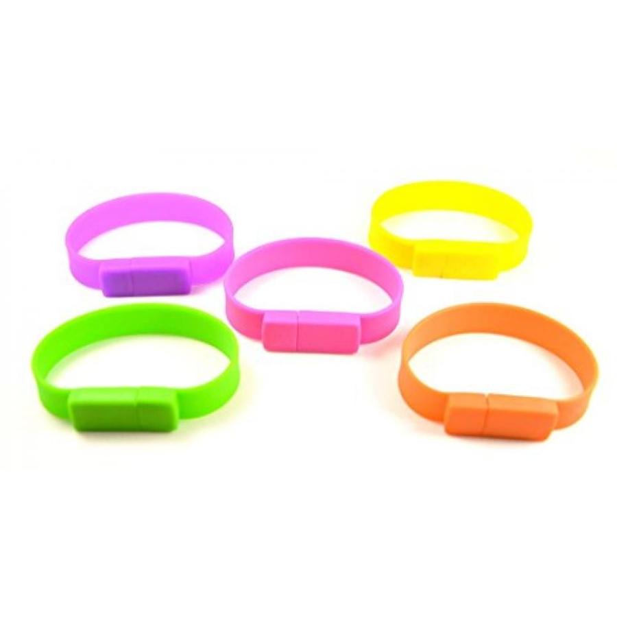 全国送料無料 パソコン ストレージ FEBNISCTE 5 個セット一括ミックス色ブレスレット リストバンド 1 gb USB Pendrive U ディスク