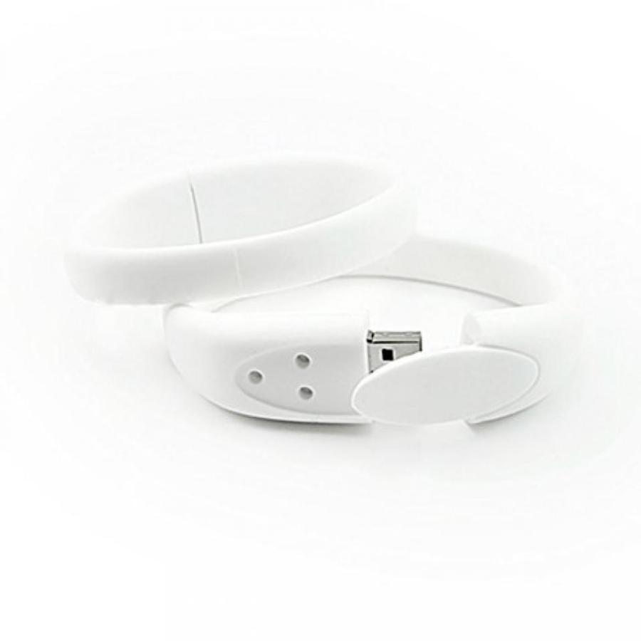 全国送料無料 パソコン ストレージ FEBNISCTE 2 個入り 16 GB ブレスレット リストバンド USB 指スティック - ホワイト