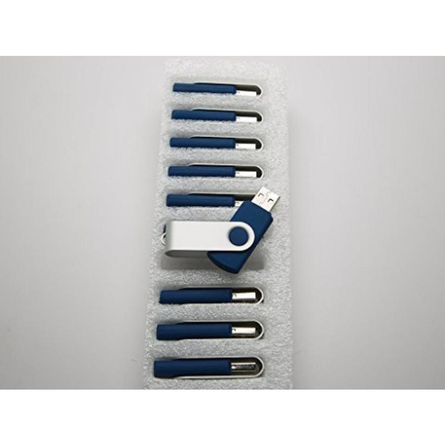 全国送料無料 パソコン ストレージ 10 4 GB フラッシュ ドライブ - 一括パック - 4 GB 10 Pc USB 2.0 スイベル ブルー色