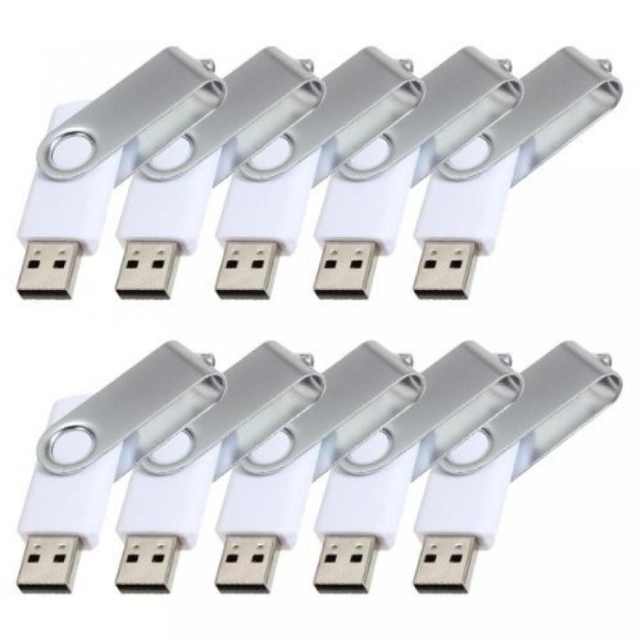 全国送料無料 パソコン ストレージ FEBNISCTE 10 パック白 8 gb USB2.0 フラッシュ ドライブ