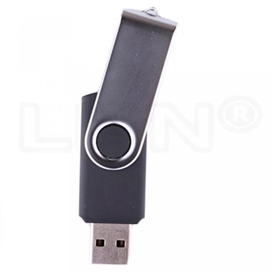 全国送料無料 パソコン ストレージ LHN? (一括 10 パック) 16 GB 回転 USB フラッシュ ドライブ USB 2.0 メモリ スティック (ブラック)