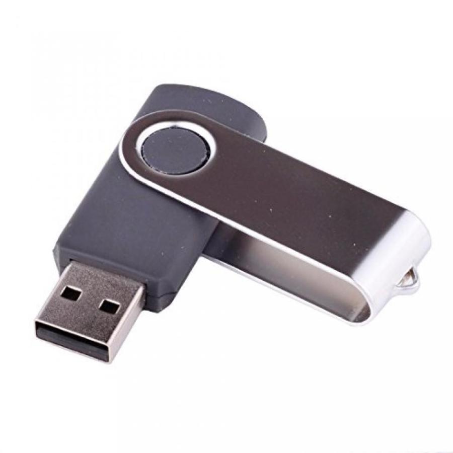 全国送料無料 パソコン ストレージ LHN? (一括 10 パック) 16 GB 回転 USB フラッシュ ドライブ USB 2.0 メモリ スティック (ブラック)