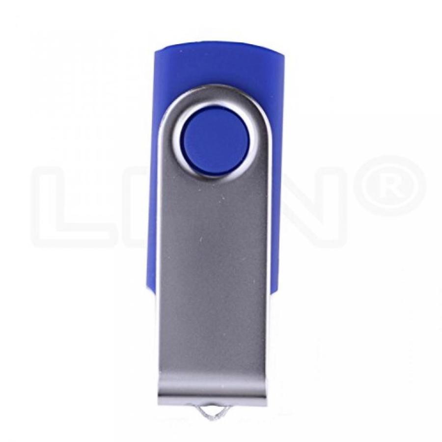全国送料無料 パソコン ストレージ LHN? (一括 10 パック) 16 GB 回転 USB フラッシュ ドライブ USB 2.0 メモリ スティック (ブルー)