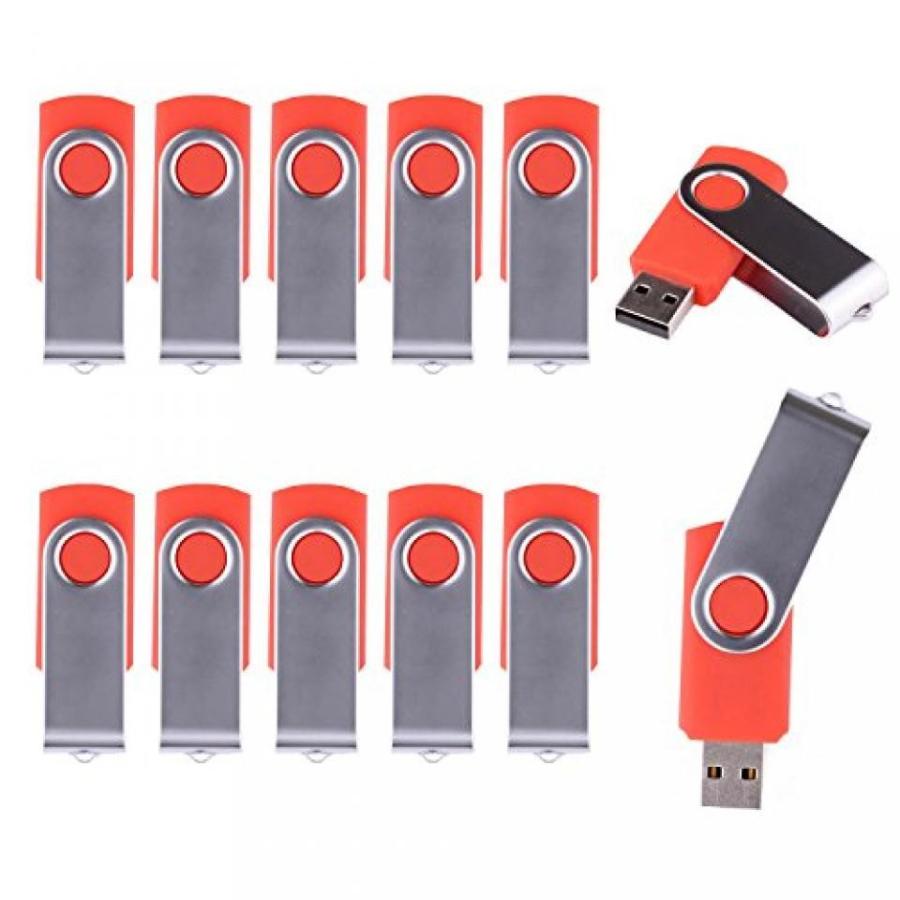 全国送料無料 パソコン ストレージ LHN? (一括 10 パック) 32 GB 回転 USB フラッシュ ドライブ USB 2.0 メモリ スティック (レッド)