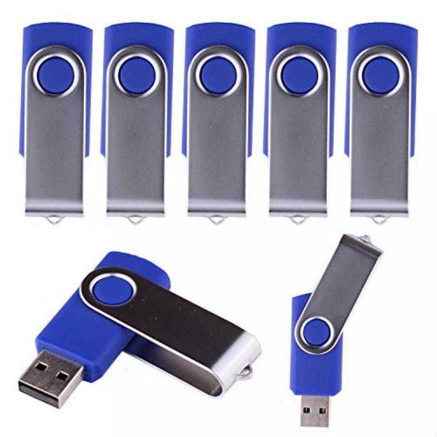 全国送料無料 パソコン ストレージ LHN? (一括 5 パック) 32 GB 回転 USB フラッシュ ドライブ USB 2.0 メモリ スティック (ブルー)