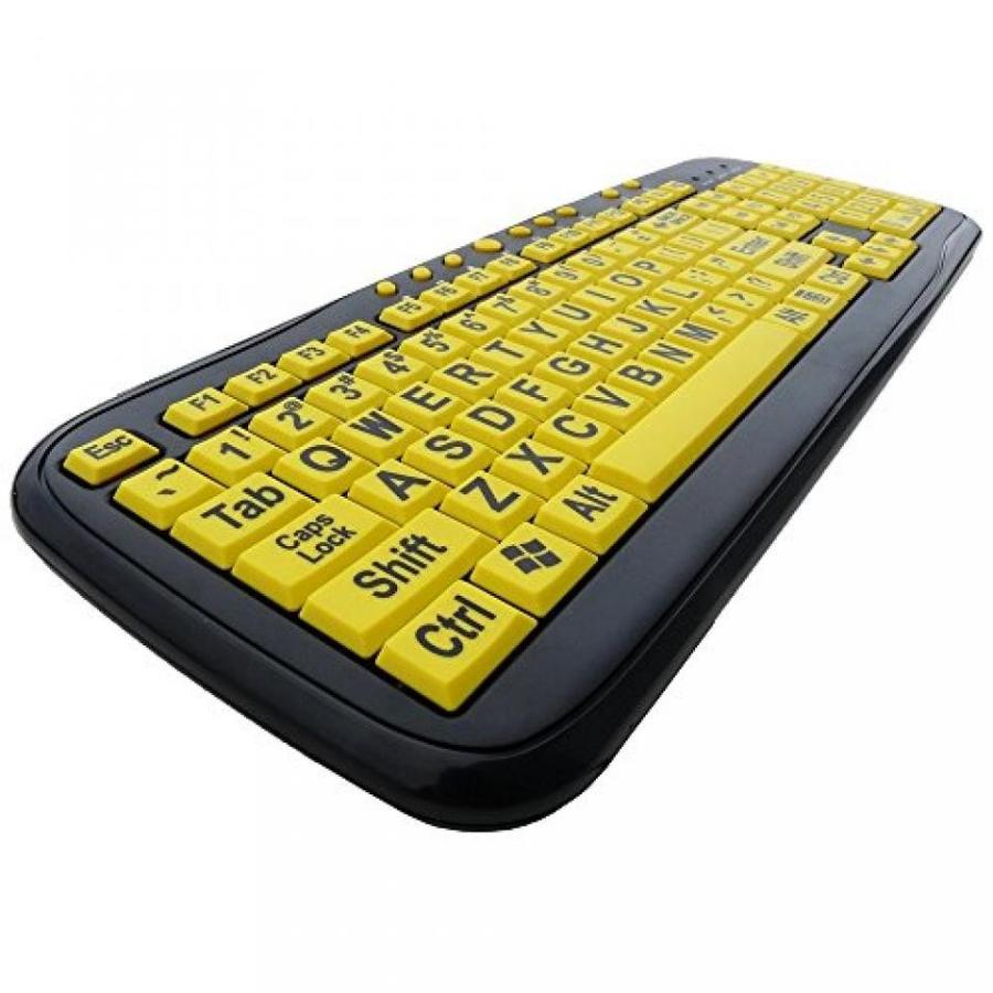 全国送料無料 パソコン Pc キーボード Dsi 弱視の大きな印刷黄色キー Usb キーボード Au B00ywu2w うえたpc 通販 Yahoo ショッピング