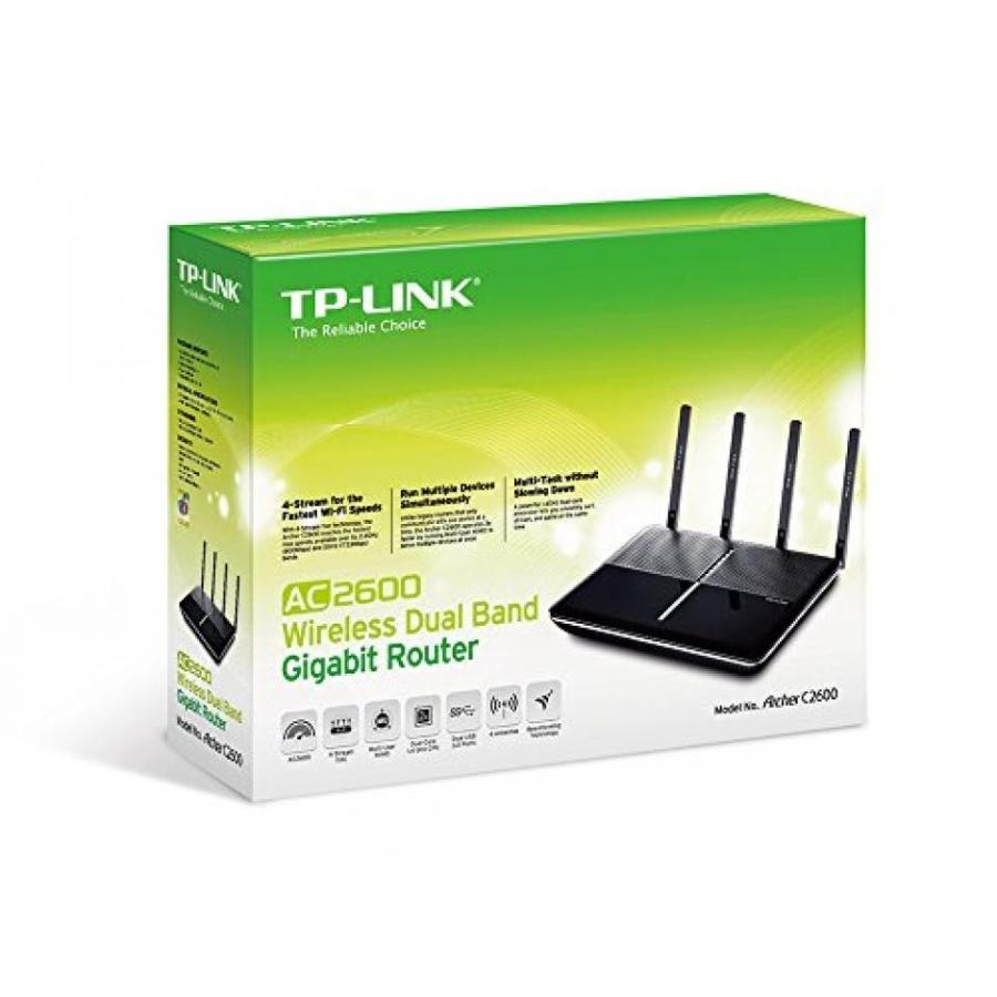 全国送料無料 パソコン ストレージ TP-Link AC2600 ワイヤレス Wi-Fi ギガビット ルーター 4 ストリーム技術 (アーチャー C2600)
