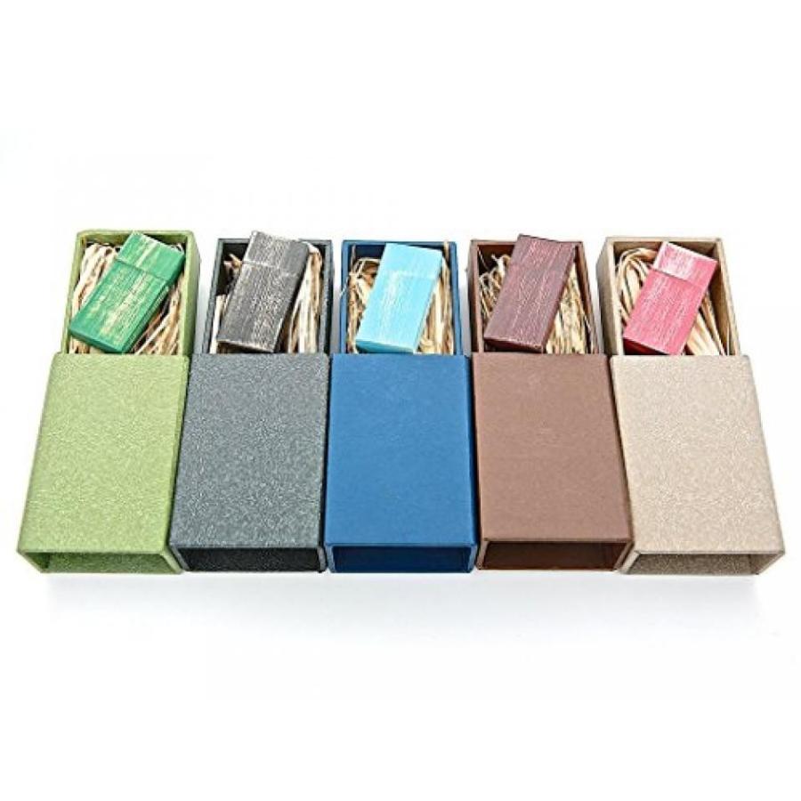 全国送料無料 パソコン ストレージ 当社のプレミアム シリーズから: 5 色バラエティ パック - 8 GB アンティーク仕上げメープル材 - 8 GB フラッシュ ドライブ