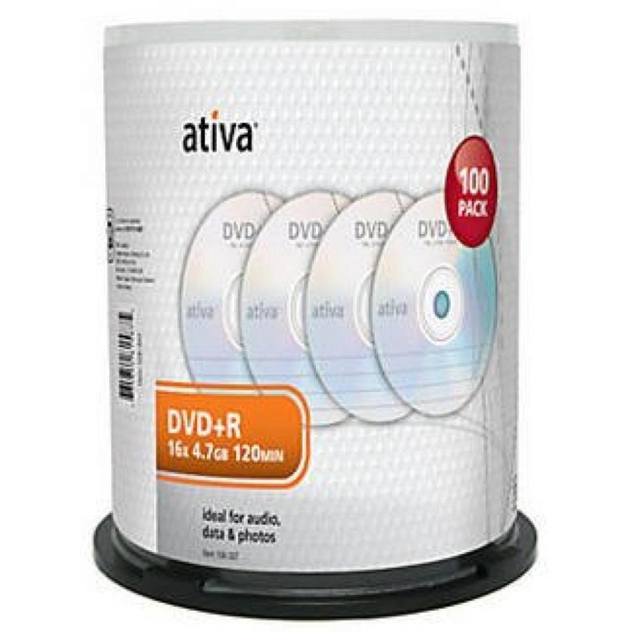 全国送料無料 パソコン ストレージ Ativa (オフィス ・ デポ) 4.7 GB 16 倍速 DVD + R (100 パック スピンドル)