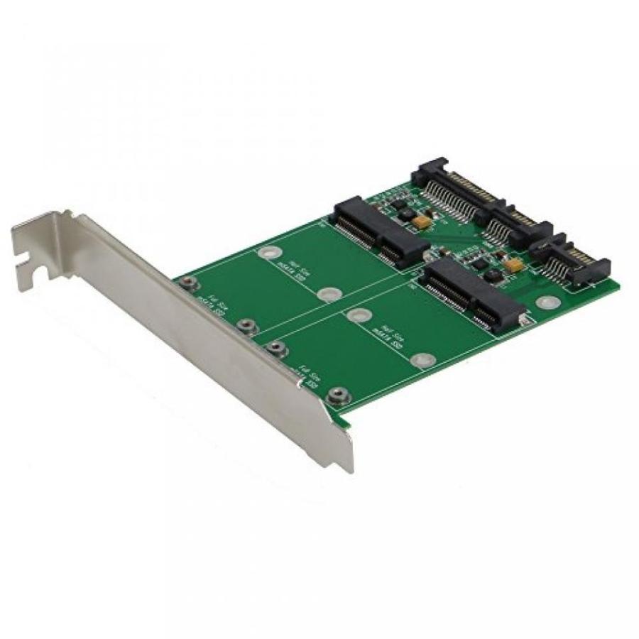 全国送料無料 パソコン PC SSD ソリッドステートドライブ セドナ - デュアル mSATA SSD (SATA III) の Pci/pcie マウント アダプター