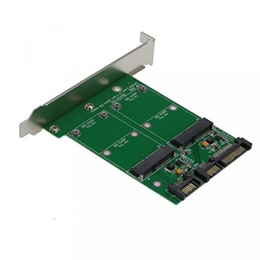 全国送料無料 パソコン PC SSD ソリッドステートドライブ セドナ - デュアル mSATA SSD (SATA III) の Pci/pcie マウント アダプター